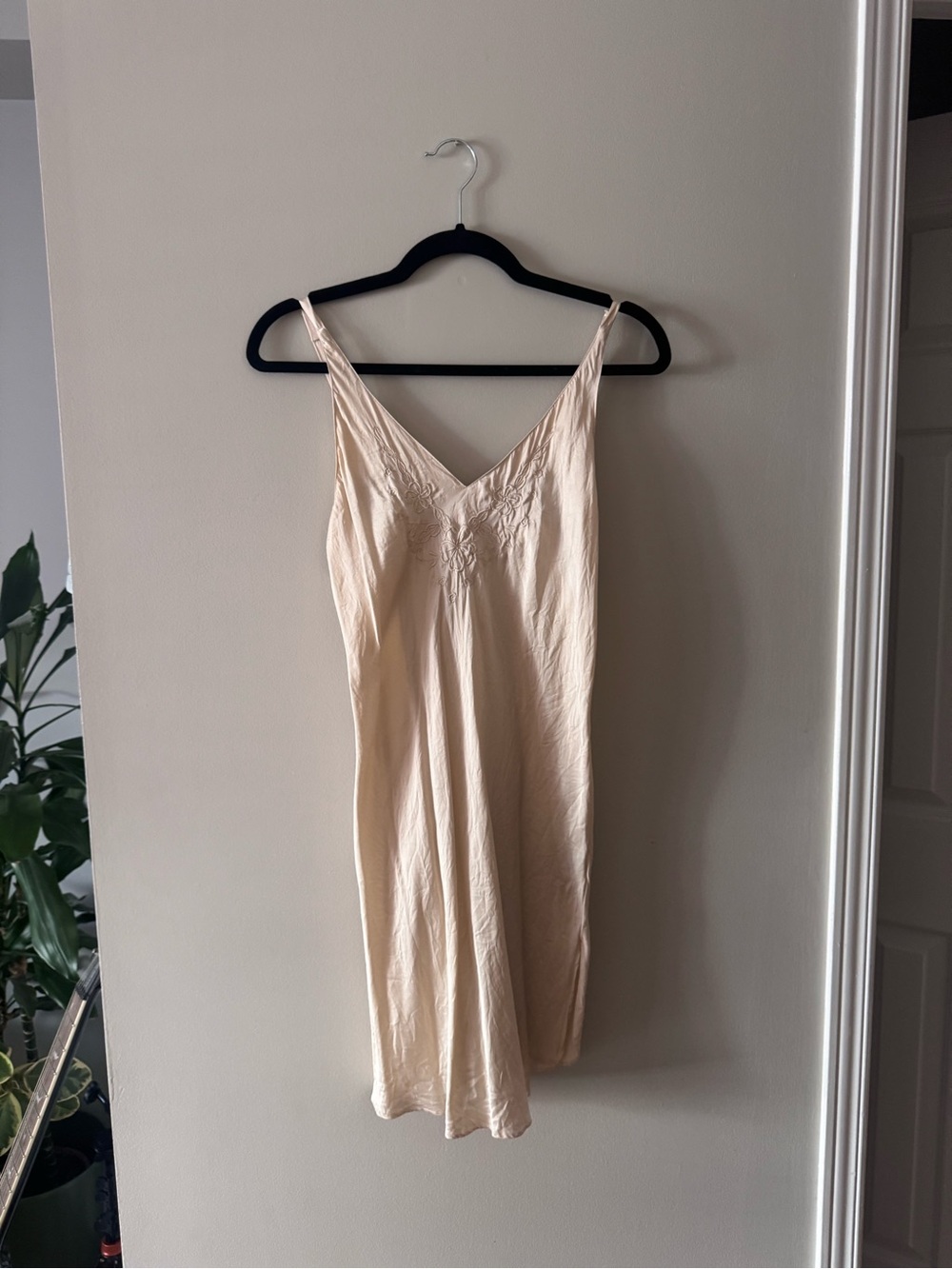 Vintage Light Cream Slip Dress - Women's Intimates